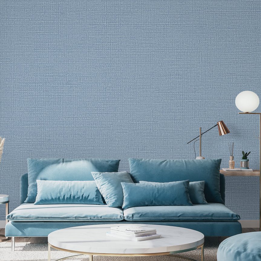 Mô tả: Thi công giấy dán tường Quy Nhơn với đội ngũ tận tâm, nhanh chóng Giấy dán tường phòng ngủ màu xanh Quy Nhơn