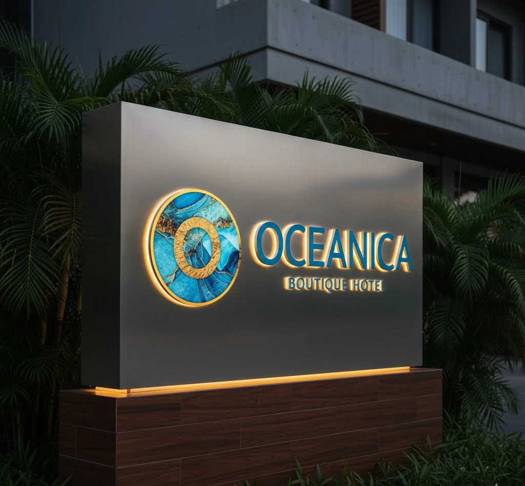 Mô tả: In uv inox bảng hiệu khách sạn Quy Nhơn với thiết kế tinh tế, chuyên nghiệp In UV Inox Bảng Hiệu Khách Sạn Quy Nhơn 2025: Nâng Tầm Thương Hiệu Du Lịch