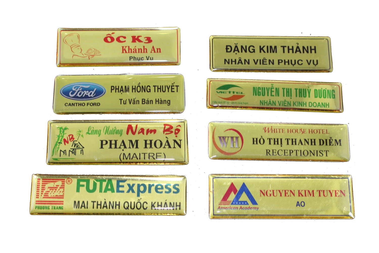 In bảng tên nhân viên mica Quy Nhơn