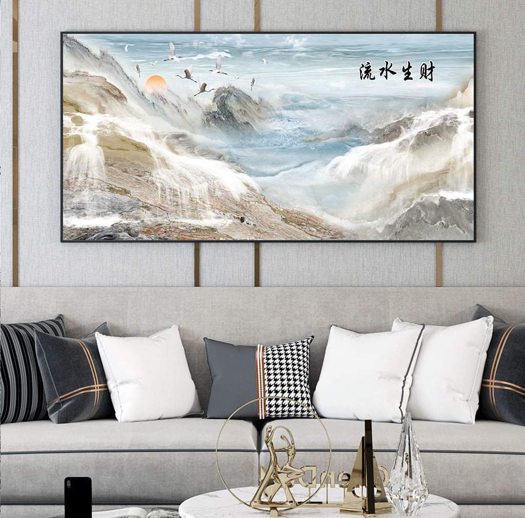 In tranh canvas phòng khách Bắc Ninh