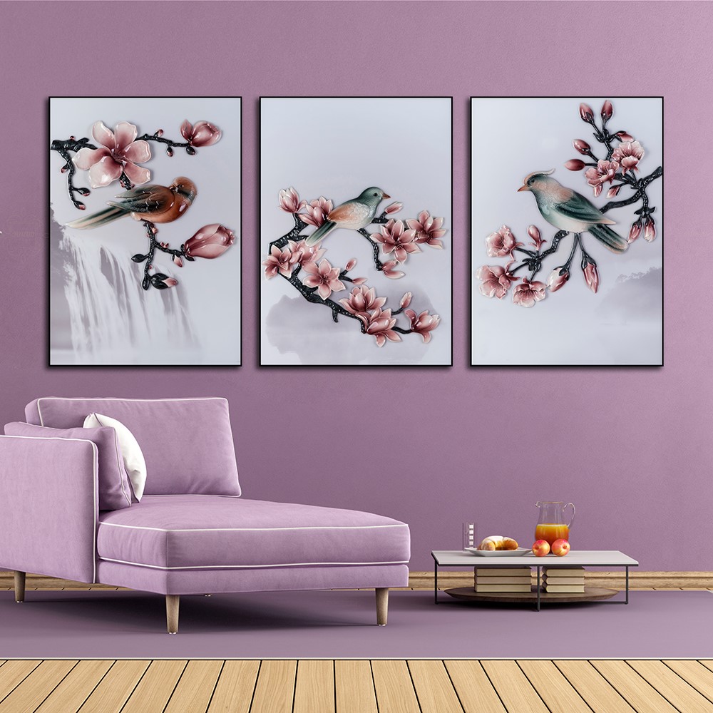 In tranh canvas phòng khách Bắc Ninh