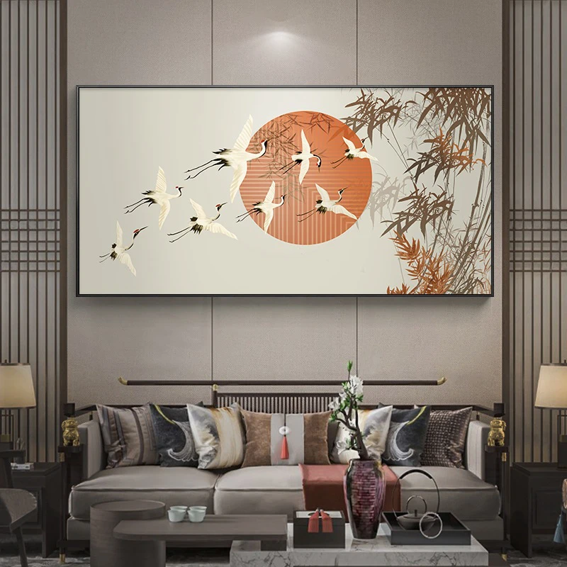 In tranh canvas phòng khách Bắc Ninh