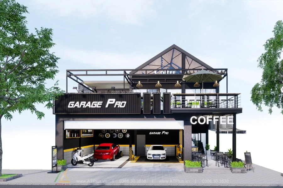 Quán cafe khung thép tiền chế Quảng Bình – Xu hướng thiết kế hiện đại năm 2025 6 Quán cafe khung thép tiền chế Quảng Bình