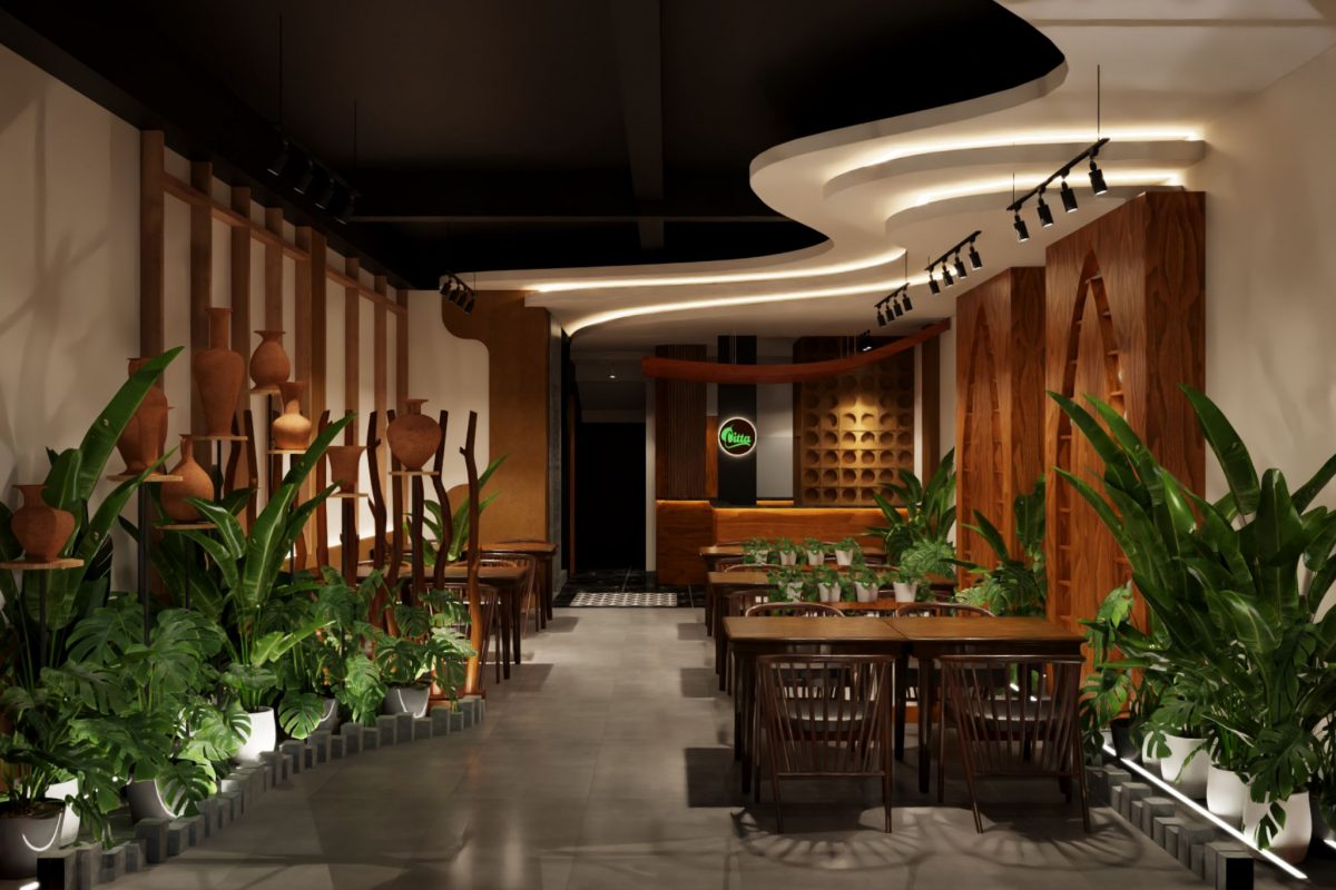 thi công nhà hàng chay Hà Nội