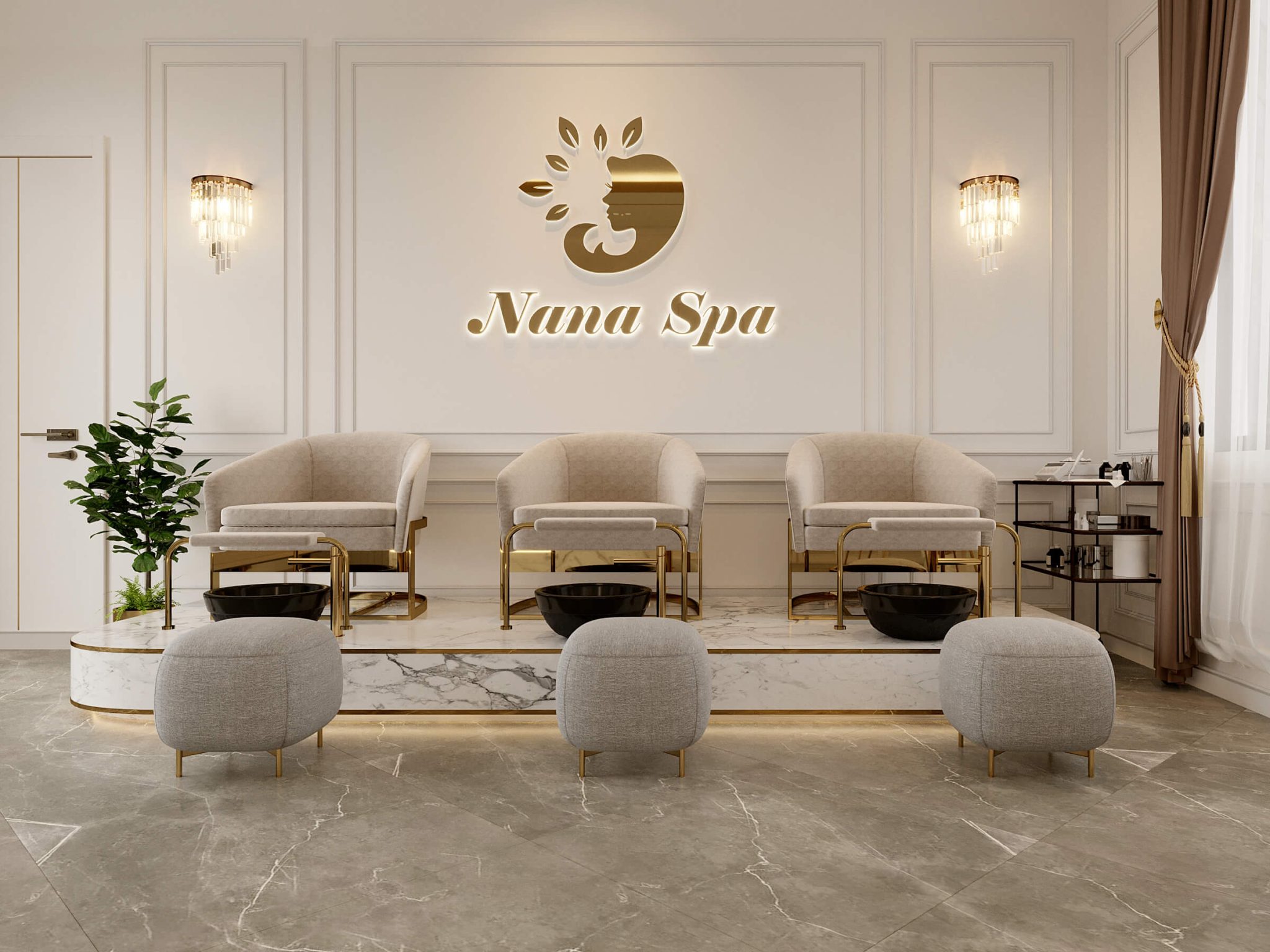 Mô tả: Thi công spa HCM với không gian sang trọng, thư giãn, tối ưu công năng. Thi công spa HCM hiện đại và cao cấp