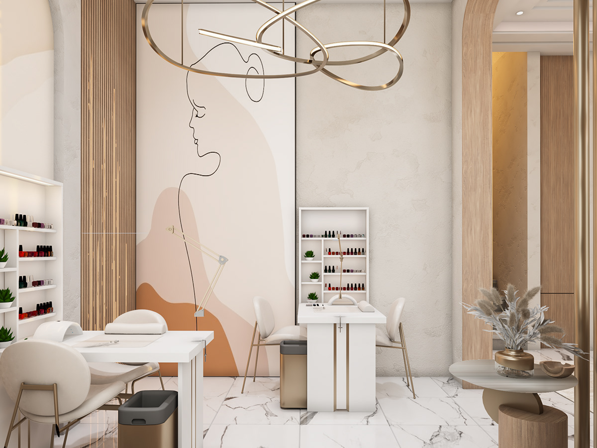 Không gian spa hiện đại Quảng Ngãi 2025 – Nội thất gỗ tự nhiên với ánh sáng dịu nhẹ thi công spa chuyên nghiệp Quảng Ngãi hiện đại 2025