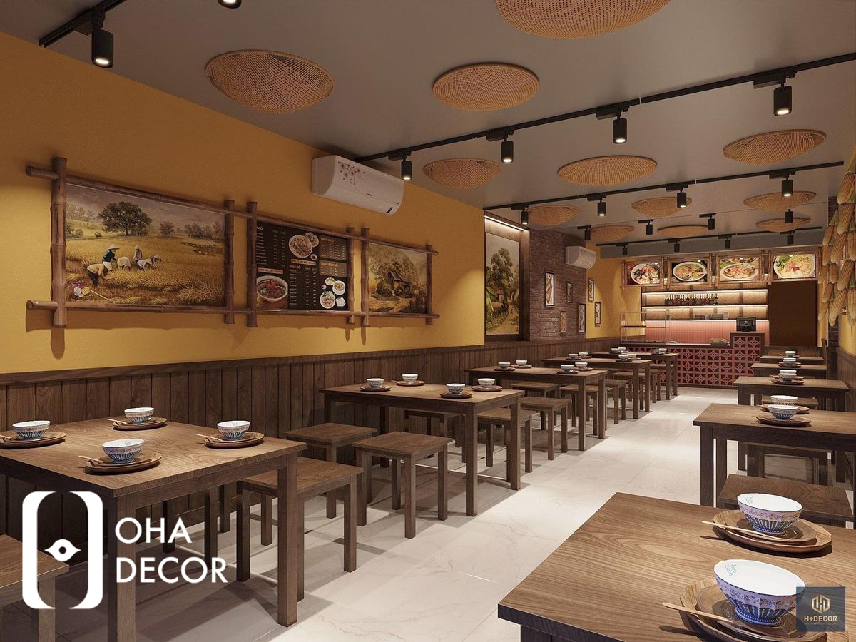Thi Công Thiết Kế Quán Chay Tại Đà Nẵng Mang Không Gian An Nhiên Và Thoáng Đãng 2 thiết kế quán chay