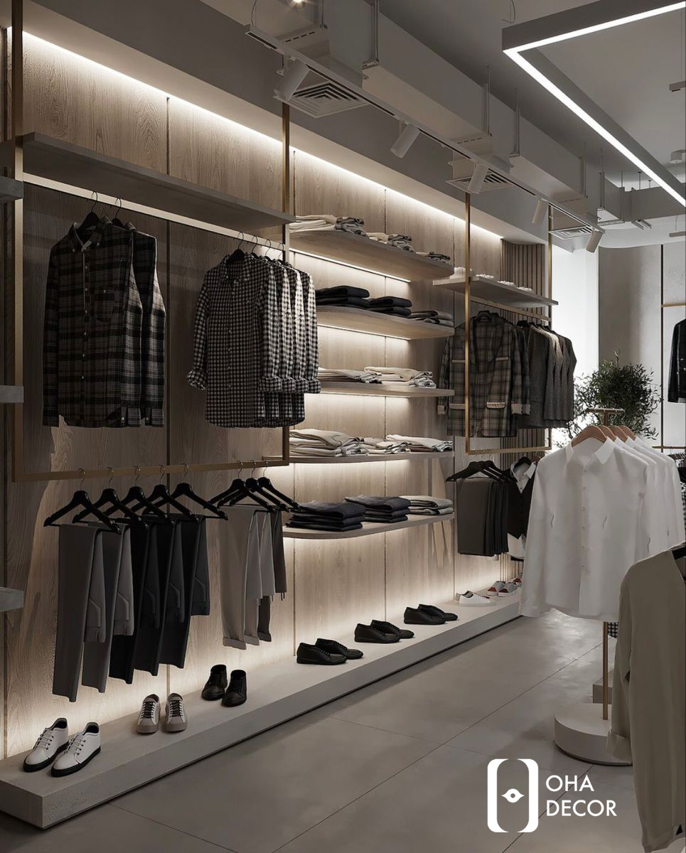 Thi Công Thiết Kế Shop Quần Áo Nam 2025 Tại Huế Sang Trọng 4 thiết kế shop quần áo nam