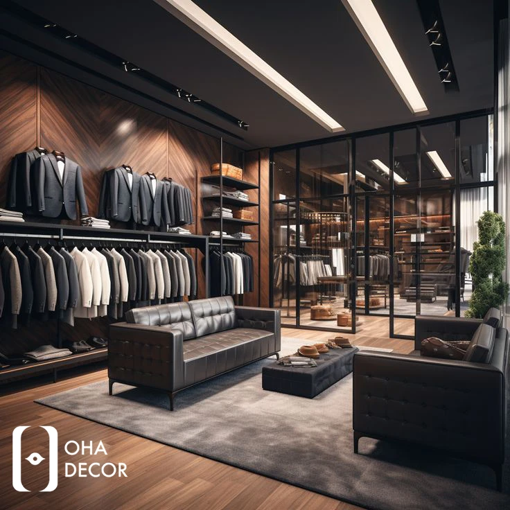 thiết kế shop quần áo nam