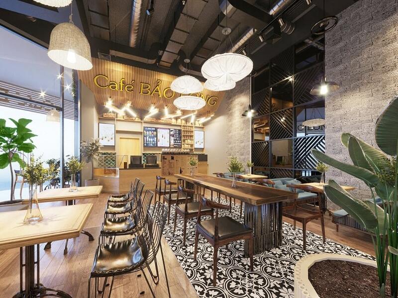 Xu hướng thiết kế và thi công quán cafe Hà Nội nổi bật năm 2025 – Điểm chạm sáng tạo cho không gian hiện đại 1 Thiết kế và thi công quán cafe Hà Nội