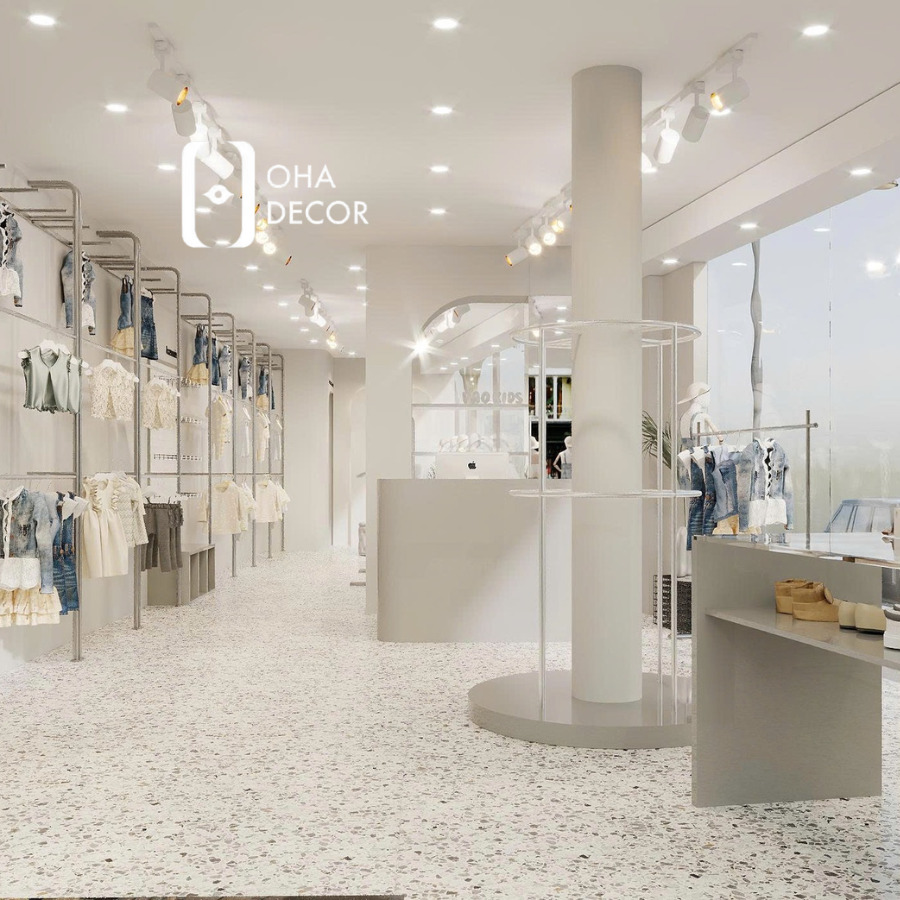 Dự án shop quần áo đã hoàn thiện Oha Decor – nội thất chuẩn sang trọng, trải nghiệm khách hàng tối ưu 6 Dự án shop quần áo đã hoàn thiện Oha Decor