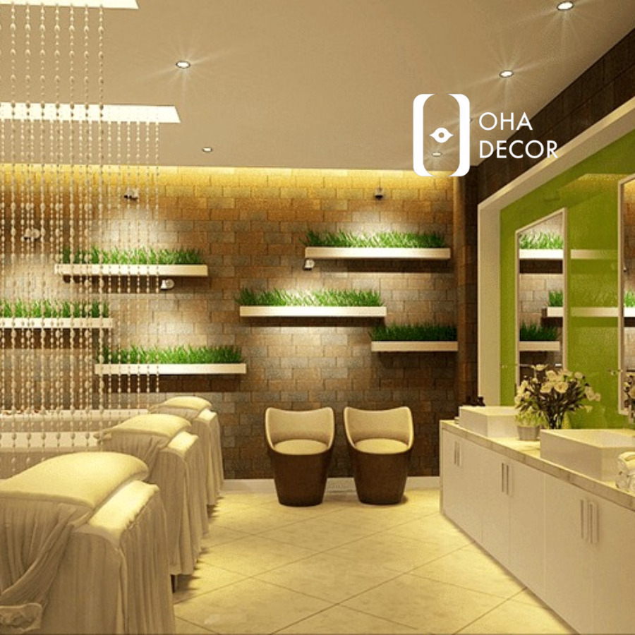 Cách trang trí spa mini đẹp Đà Nẵng 5 Cách trang trí spa mini đẹp Đà Nẵng bằng tranh và đèn decor
