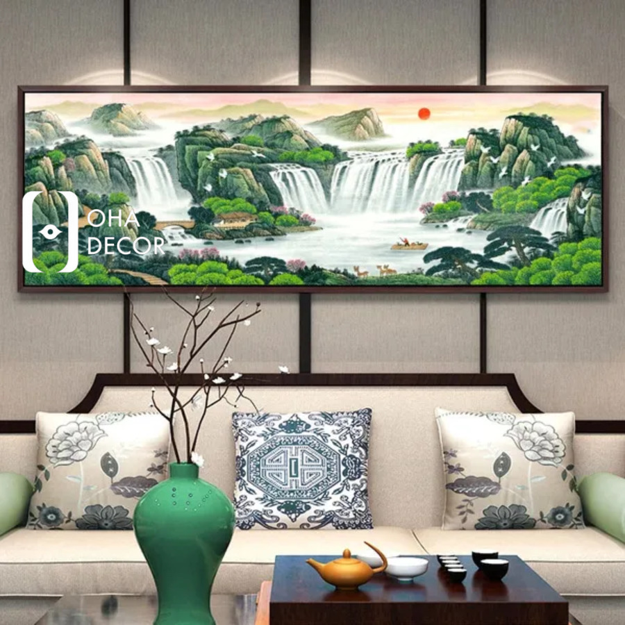 In tranh phong cảnh lụa Đà Nẵng – Vẻ đẹp mềm mại, sang trọng nâng tầm không gian sống hiện đại 6 tu quan ao go go do 2 27