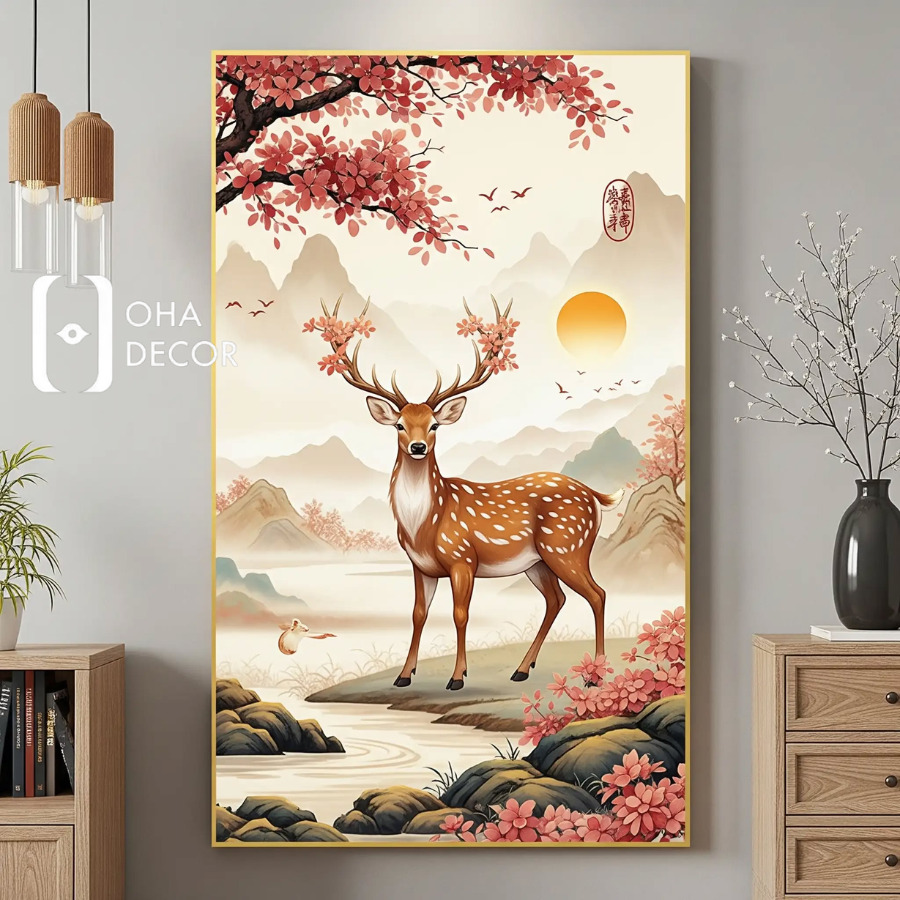 In tranh lụa treo tường đẹp Quảng Ngãi – Nâng tầm không gian sống 5 tu quan ao go go do 2 28