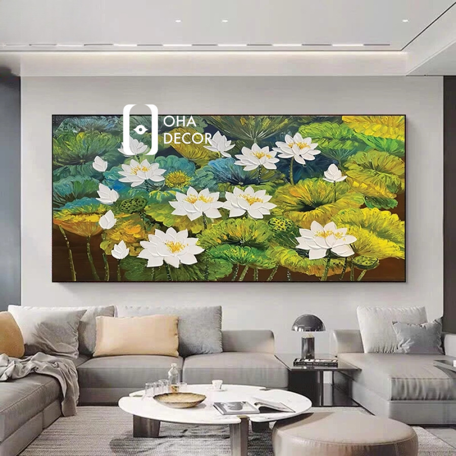 Tranh canvas hoa sen Ninh Bình – Vẻ đẹp thanh khiết tôn lên không gian sống tinh tế 3 tu quan ao go go do 3 3 14