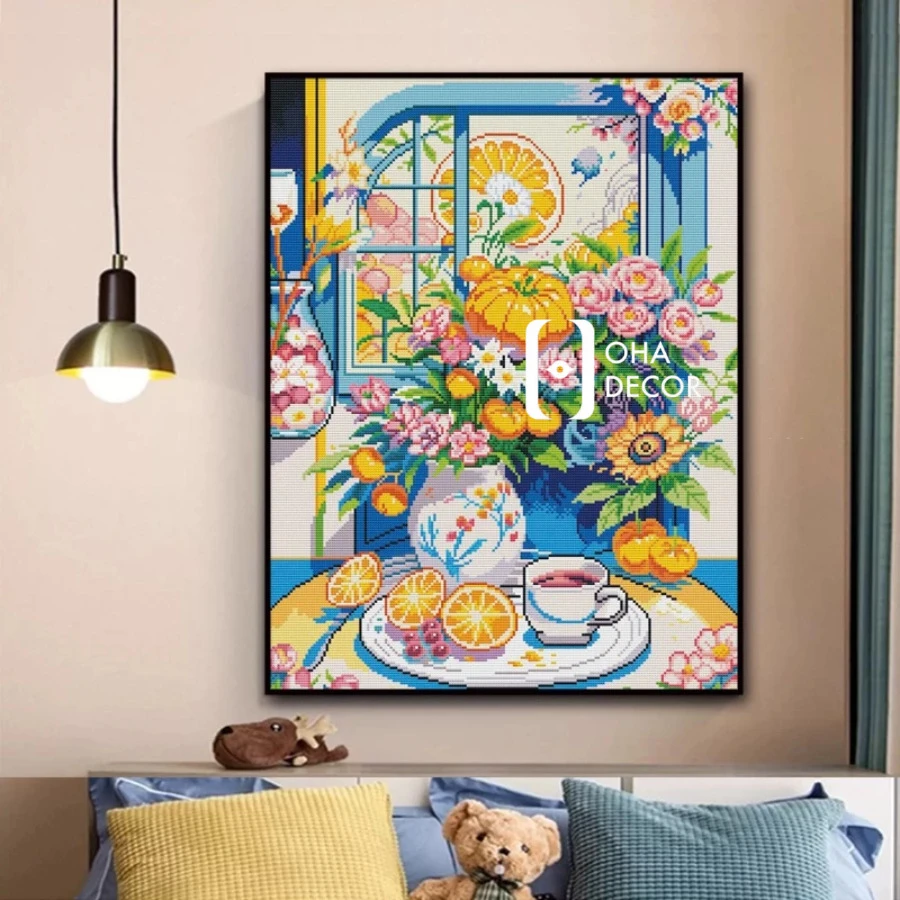 In tranh lụa tĩnh vật giá xưởng Quy Nhơn