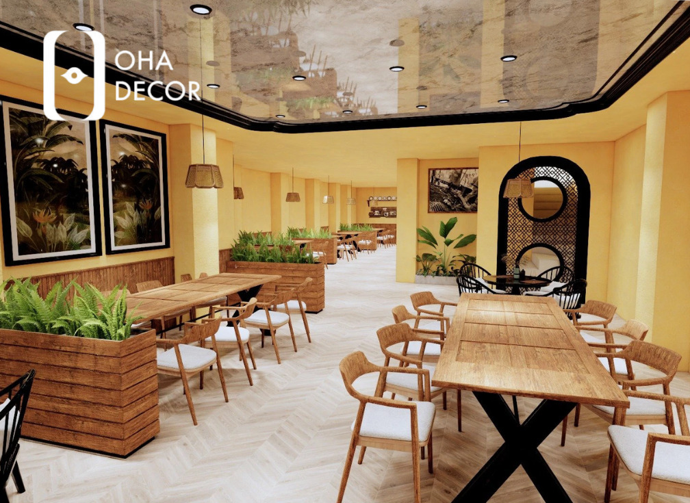 Top 7 giải pháp thi công nhà hàng quán ăn Hà Nội đẹp bền chuẩn công năng 1 thi công nhà hàng quán ăn Hà Nội