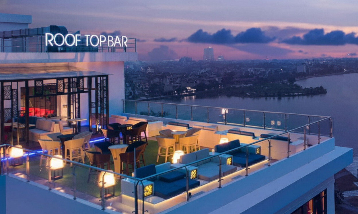 Thiết Kế Và Thi Công Quán Cafe Hà Nội View Rooftop – Tận Hưởng Thành Phố Từ Trên Cao 2025 10 Thiết kế và thi công quán cafe Hà Nội