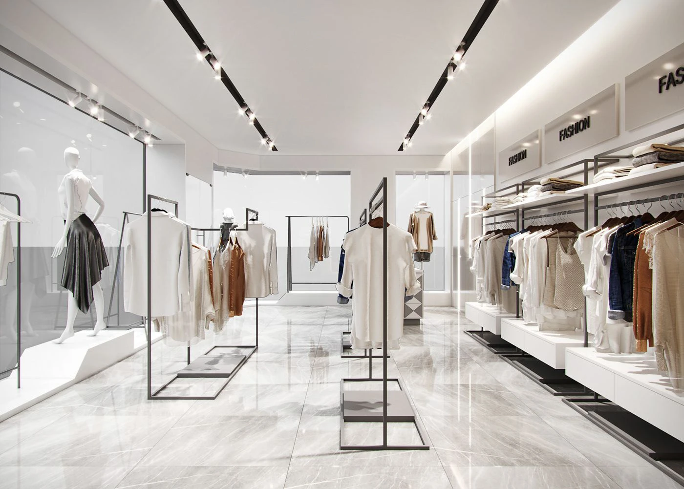 Mẫu thiết kế shop quần áo hot 2025 – 2026 Đà Nẵng – Xu hướng thời trang kết hợp không gian 1 Mẫu thiết kế shop quần áo hot 2025 – 2026 Đà Nẵng