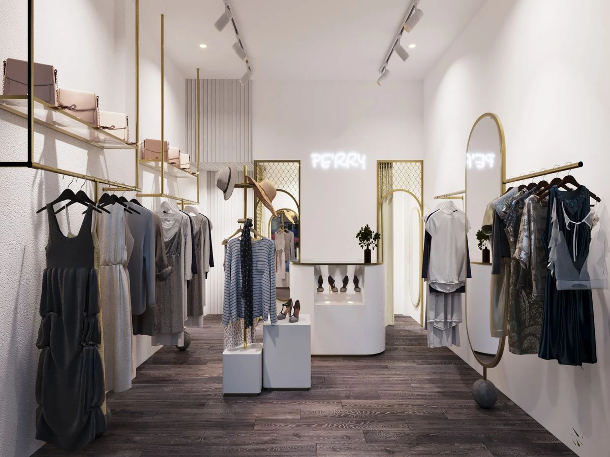 Mẫu thiết kế shop quần áo hot 2025 – 2026 Đà Nẵng – Xu hướng thời trang kết hợp không gian 4 Mẫu thiết kế shop quần áo hot 2025 – 2026 Đà Nẵng