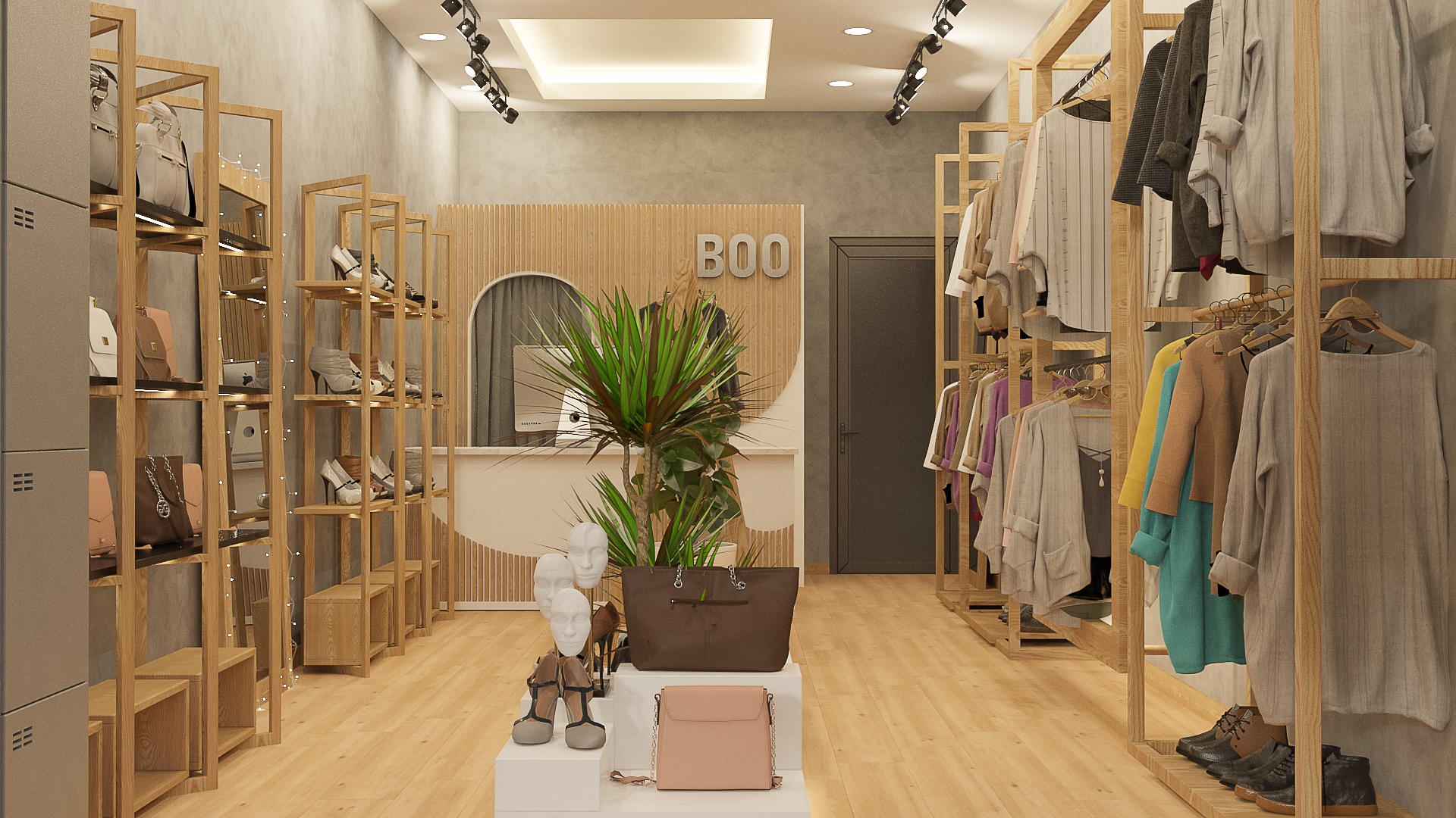 Thi công cửa hàng thời trang Huế năm 2025