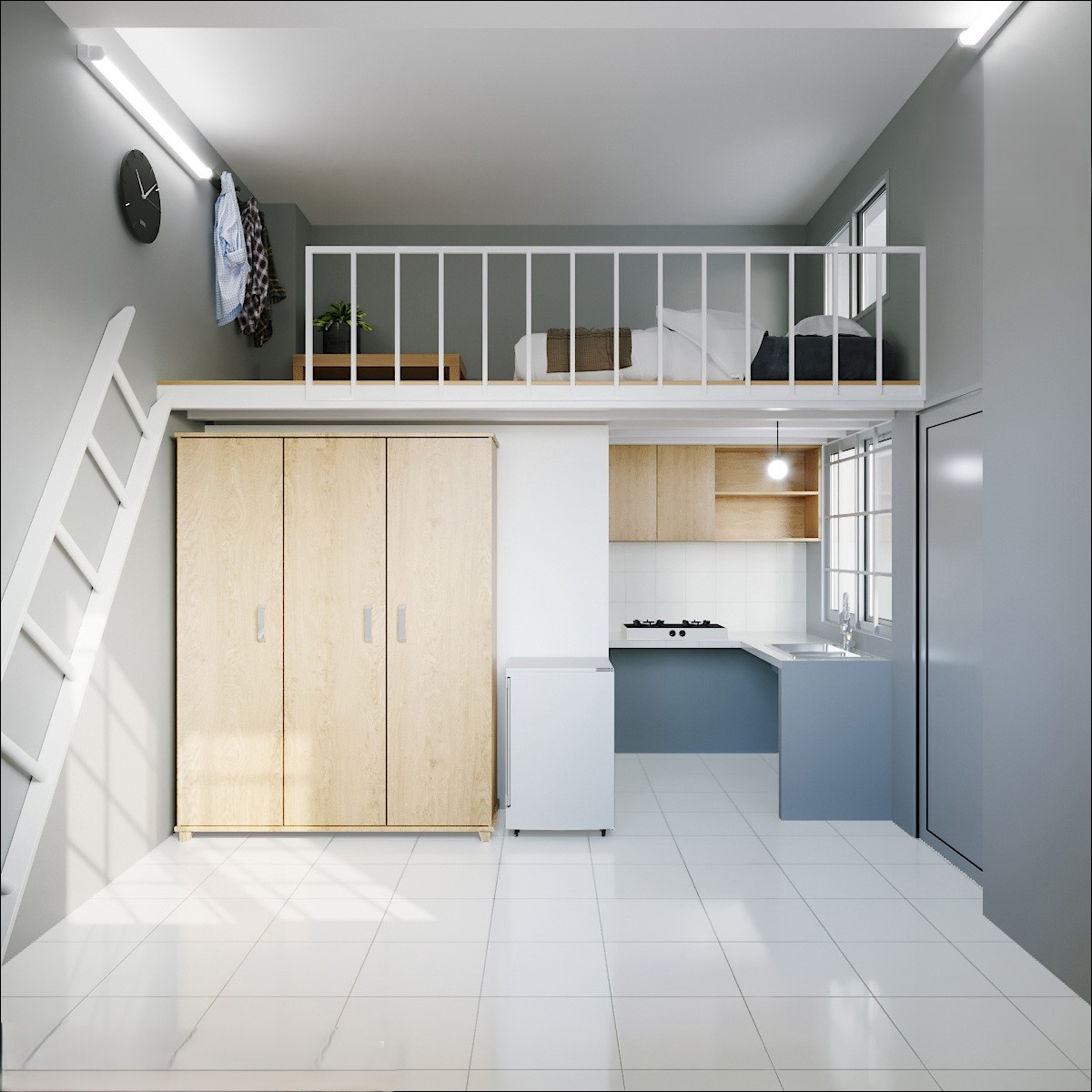 Thi công gác lửng phòng trọ Quảng Bình năm 2025