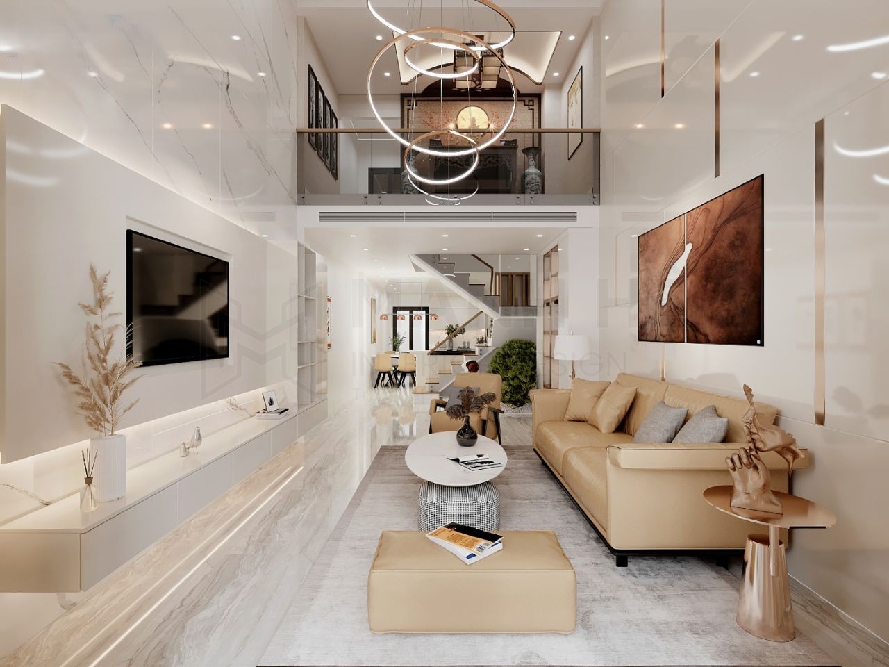 Thi công nội thất phòng khách giá rẻ Quảng Bình năm 2025