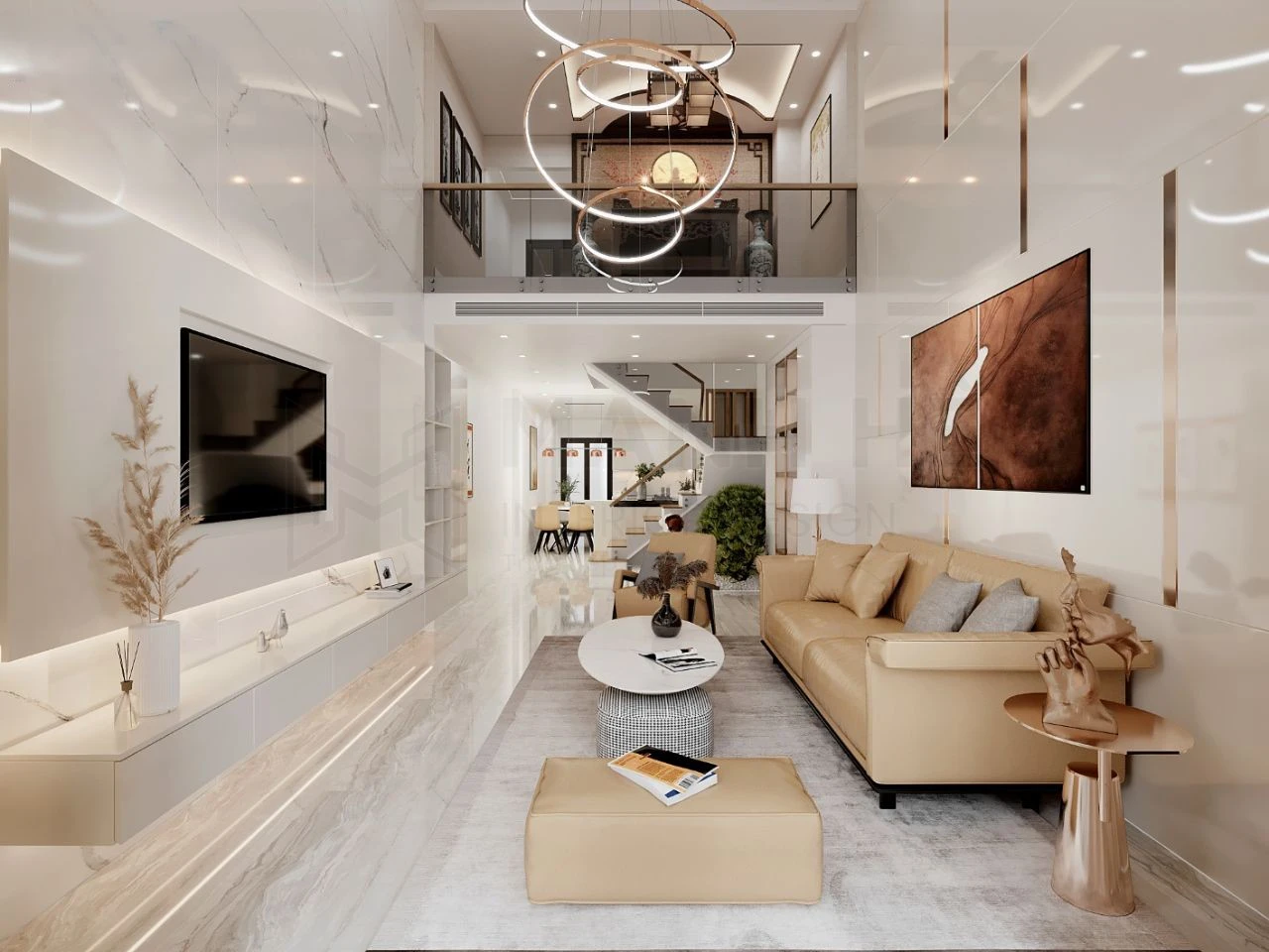 Thi công nội thất phòng khách giá rẻ Quảng Bình năm 2025