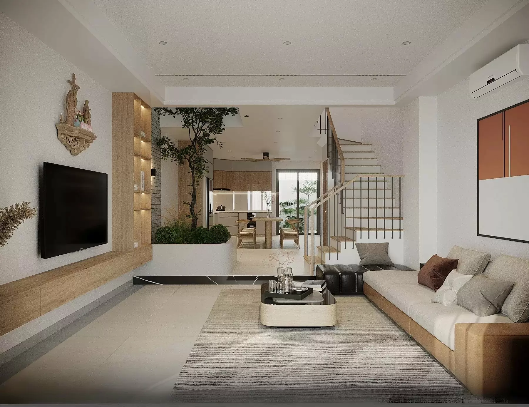 Thi công nội thất phòng khách giá rẻ Quảng Bình năm 2025 – Giải pháp tối ưu cho mọi gia đình 5 Thi công nội thất phòng khách giá rẻ Quảng Bình năm 2025