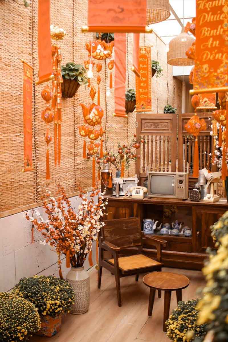 thi công thiết kế mành trúc tiệm cafe Đà Nẵng