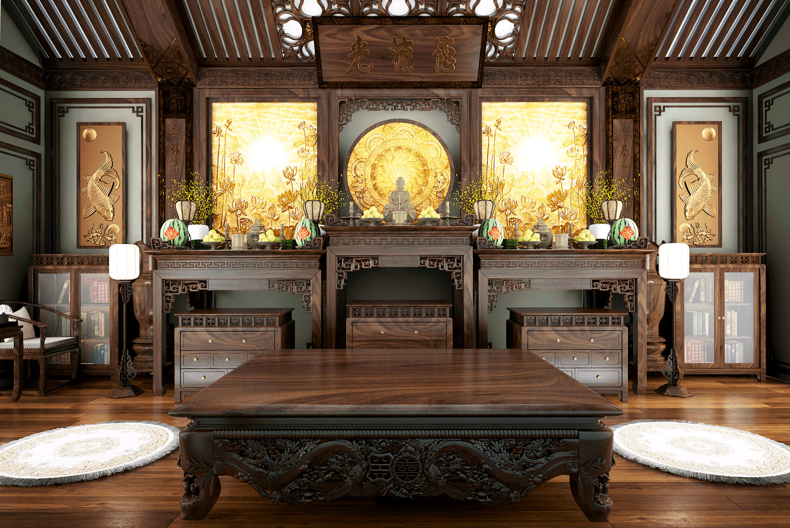 Mô tả: thi công nội thất phòng thờ Đà Nẵng với cam kết chất lượng, bảo hành tận tâm Thi Công Nội Thất Phòng Thờ Đà Nẵng 2025