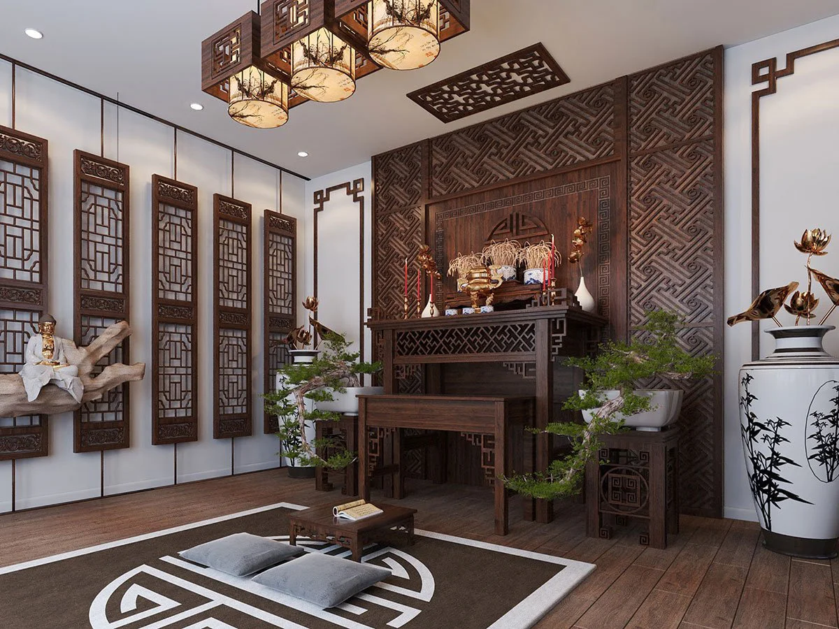 Mô tả: thi công nội thất phòng thờ Đà Nẵng với đội thợ tỉ mỉ, chất lượng cao Thi Công Nội Thất Phòng Thờ Đà Nẵng 2025