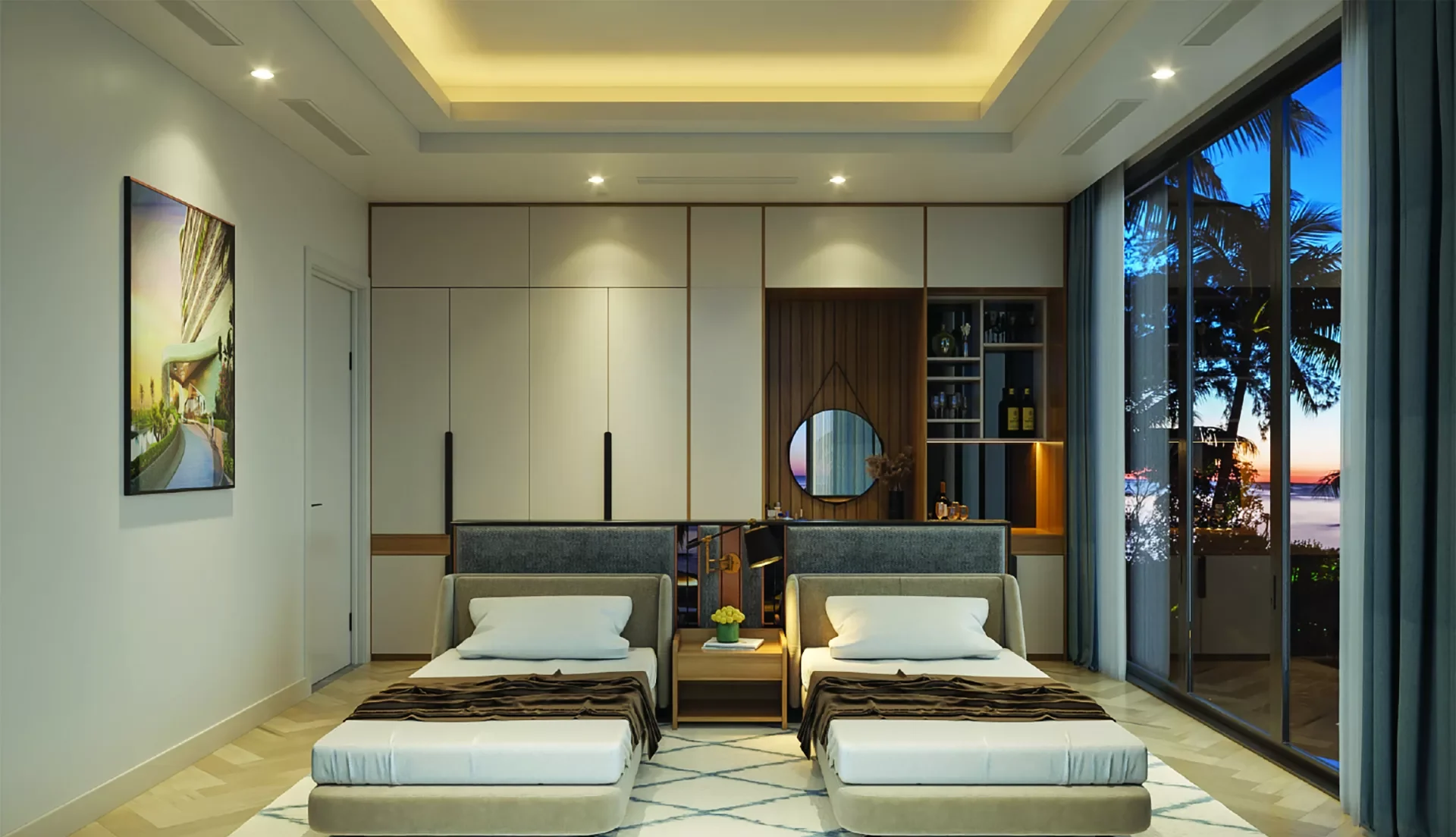 Mô tả: Thi công trọn gói khách sạn 3 sao Quảng Bình tự nhiên, ánh sáng ấm Thi Công Trọn Gói Khách Sạn 3 Sao Quảng Bình 2025