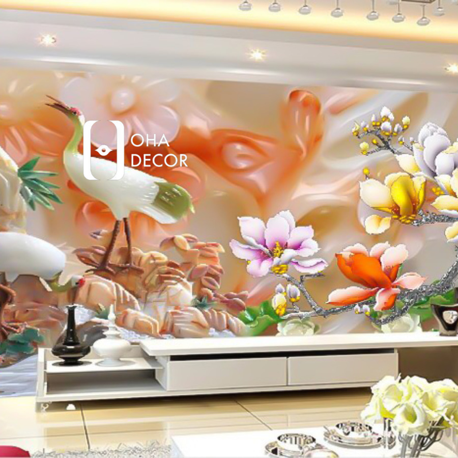 Tranh lụa dán tường 3D Quảng Trị | Sự lựa chọn hoàn hảo cho không gian sống 6 tu quan ao go go do 2