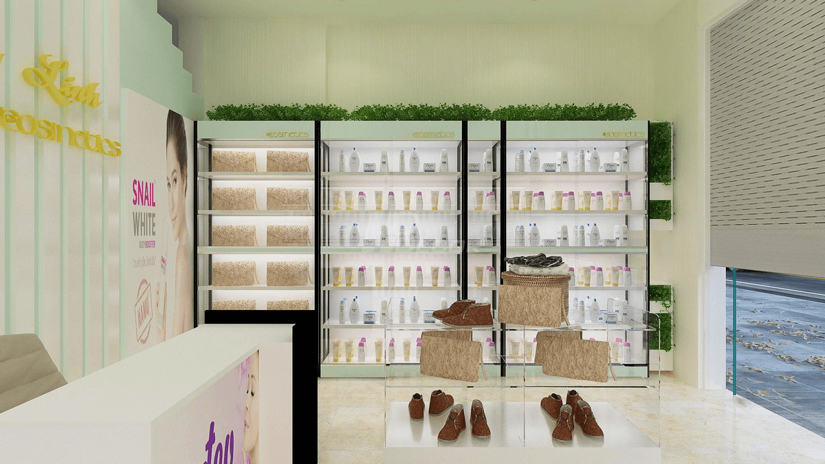 Thiết kế thi công shop mỹ phẩm Hà Nội