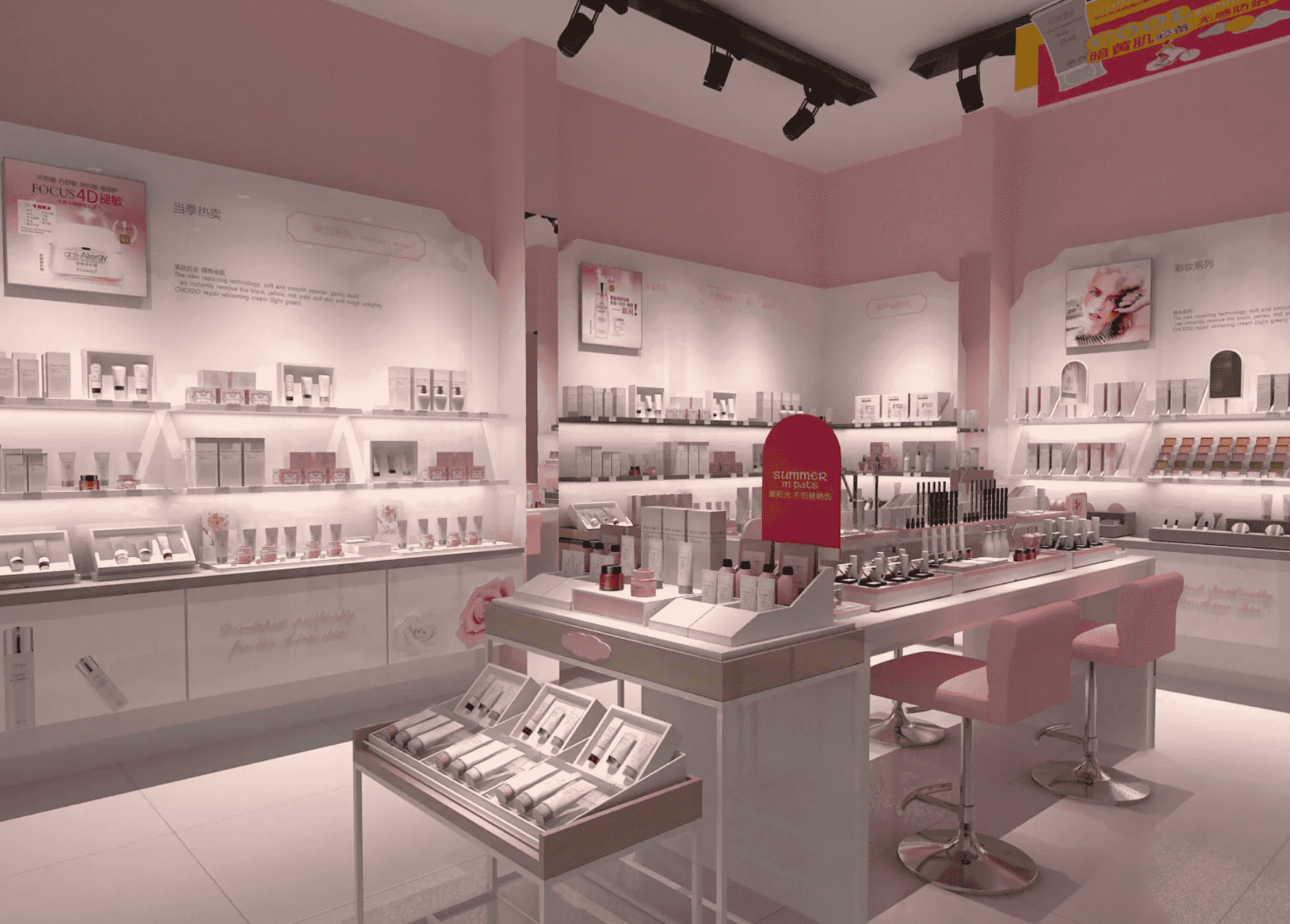 Thiết kế thi công shop mỹ phẩm Hà Nội