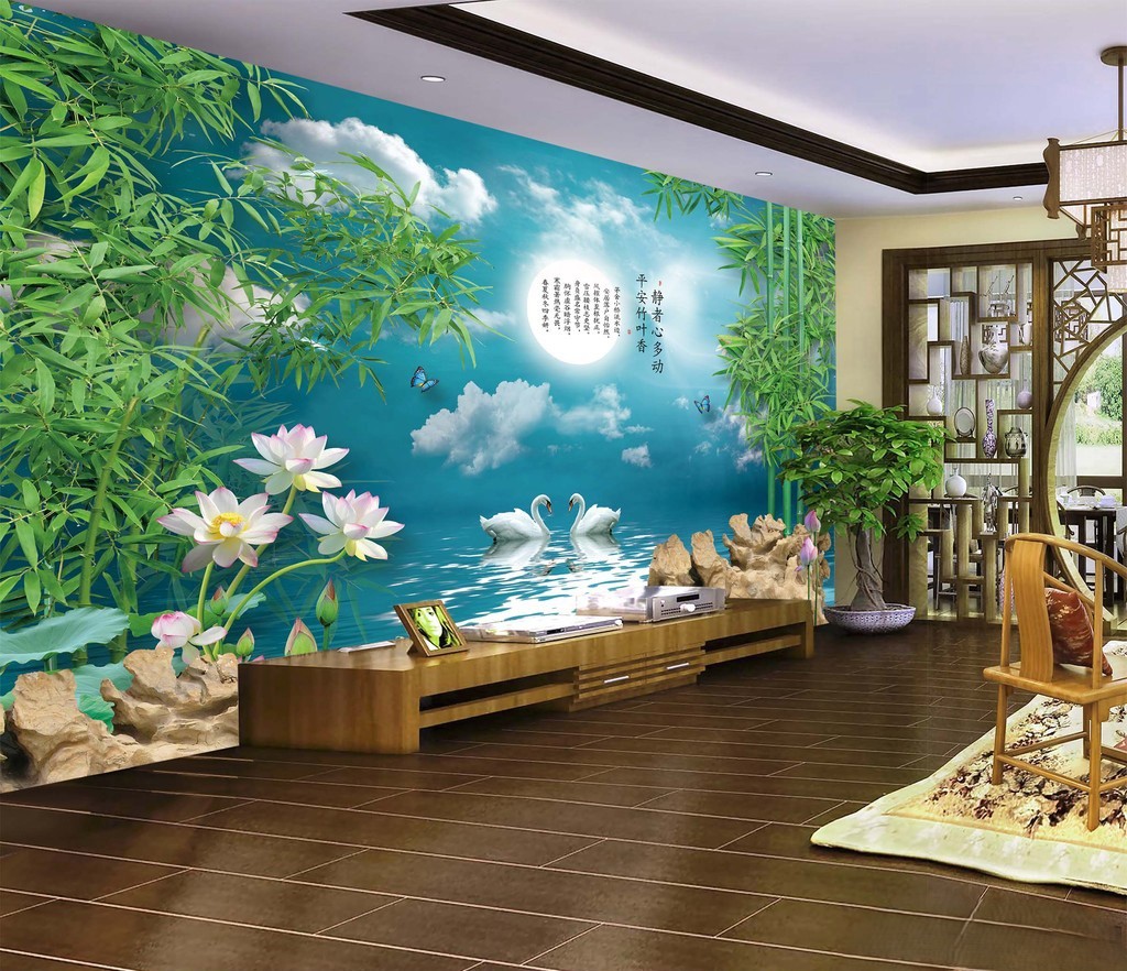 Tranh dán tường vải lụa in UV Đà Nẵng