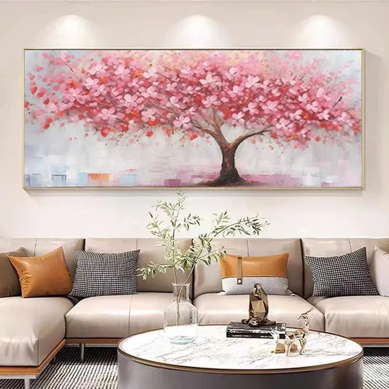 Tranh tết hoa đào tráng gương treo phòng khách Hồ Chí Minh – Xu hướng decor Tết năm 2026 5 Tranh tết hoa đào tráng gương treo phòng khách TP. Hồ Chí Minh