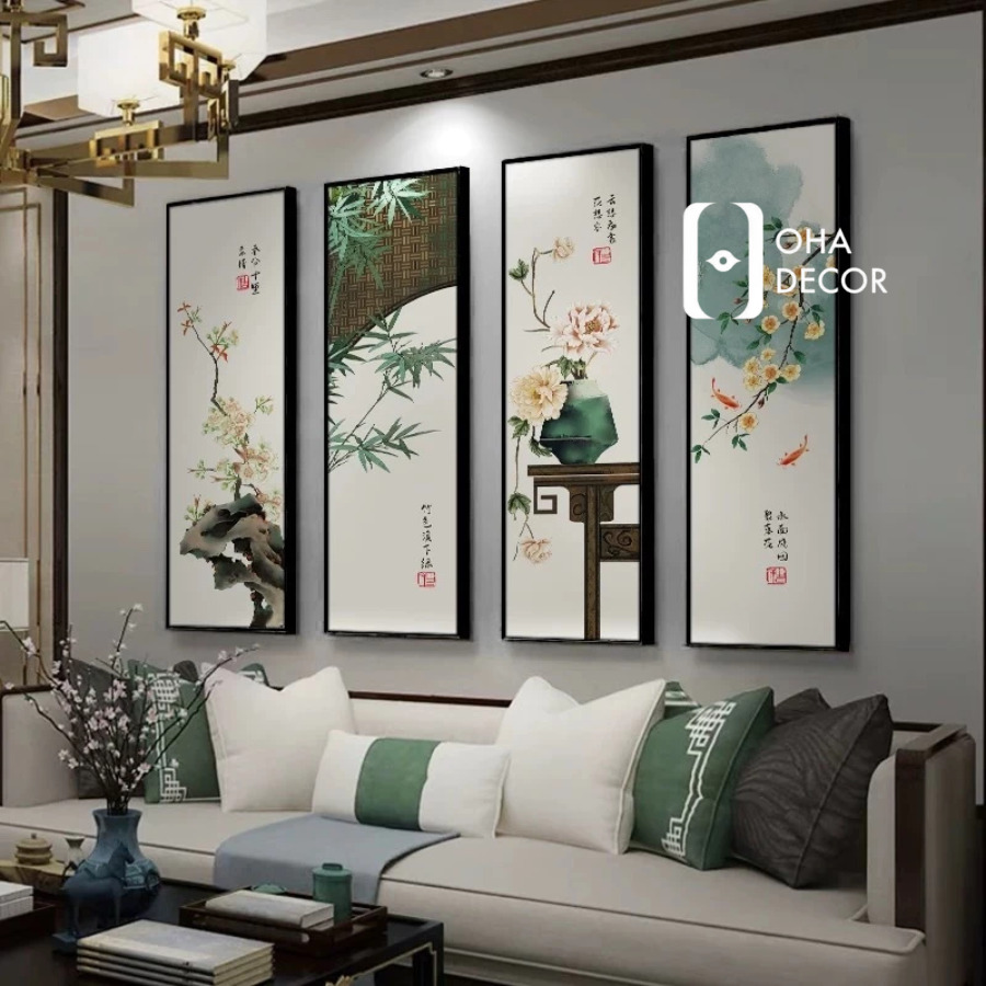 Tranh tết tứ quý tặng sếp Quảng Ngãi | Quà biếu tinh tế nâng tầm mối quan hệ dịp xuân về 6 tu quan ao go go do 1 7