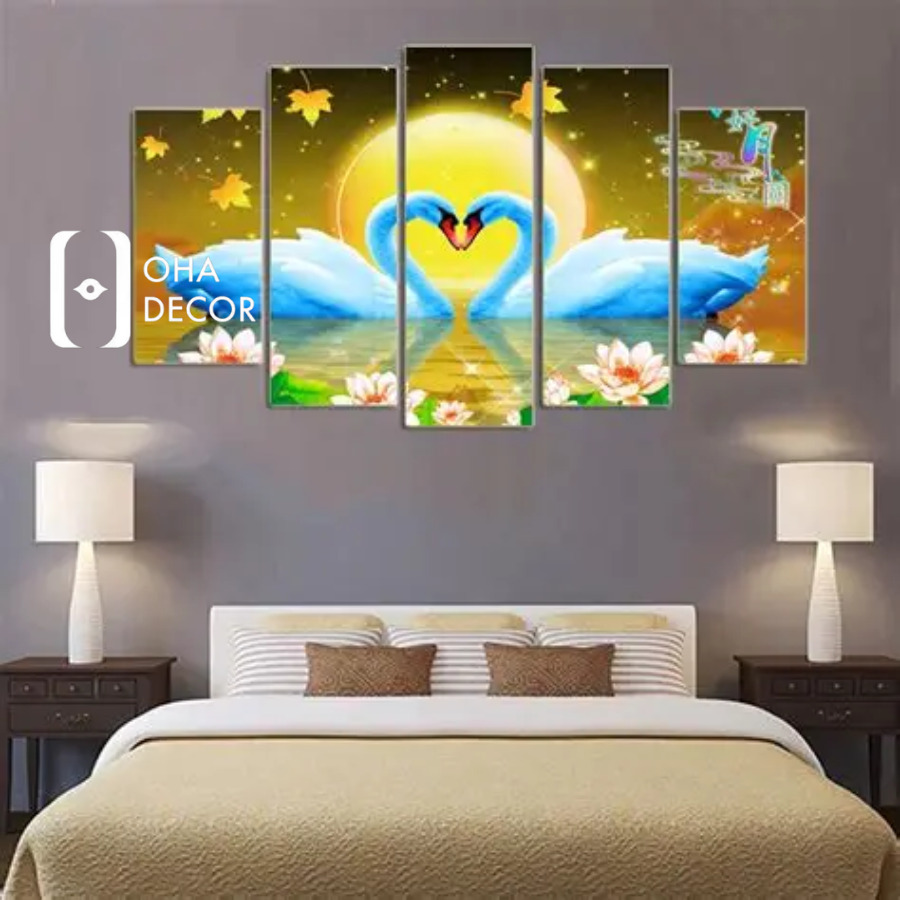 Tranh mặt gương uyên ương phòng ngủ TP. Hồ Chí Minh – Biểu tượng yêu thương nâng tầm không gian sống 5 tu quan ao go go do 2 4