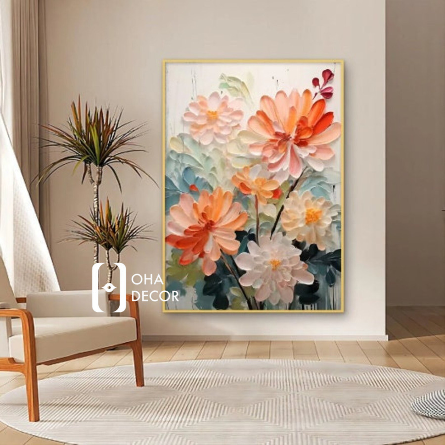 Tranh tết hoa mẫu đơn tráng gương Hà Nội và giá trị văn hóa trong không gian ngày tết