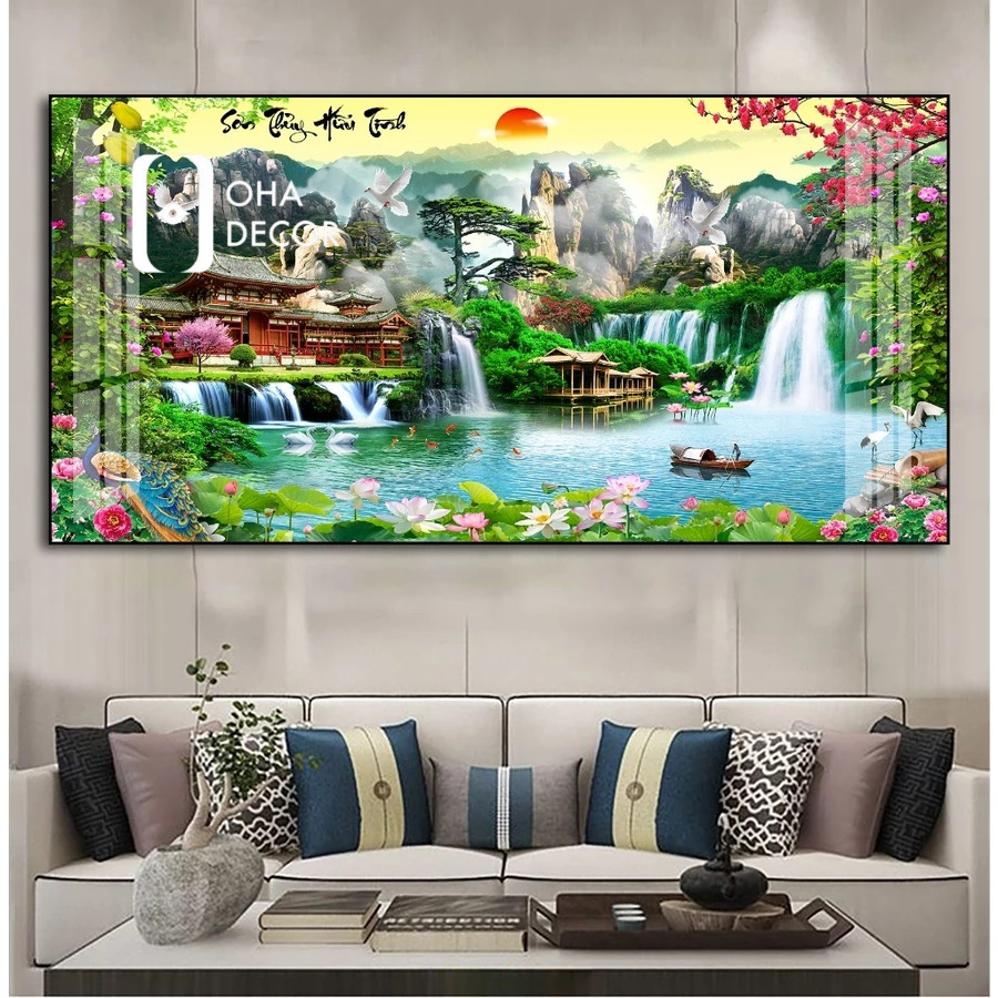 Tranh Tết cao cấp phong cảnh tặng đối tác Huế 