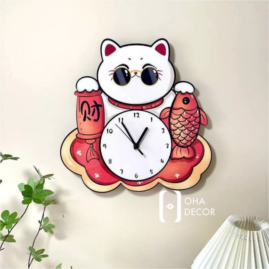 Tranh 3D led mèo thần tài cho quán cafe Hà Nội