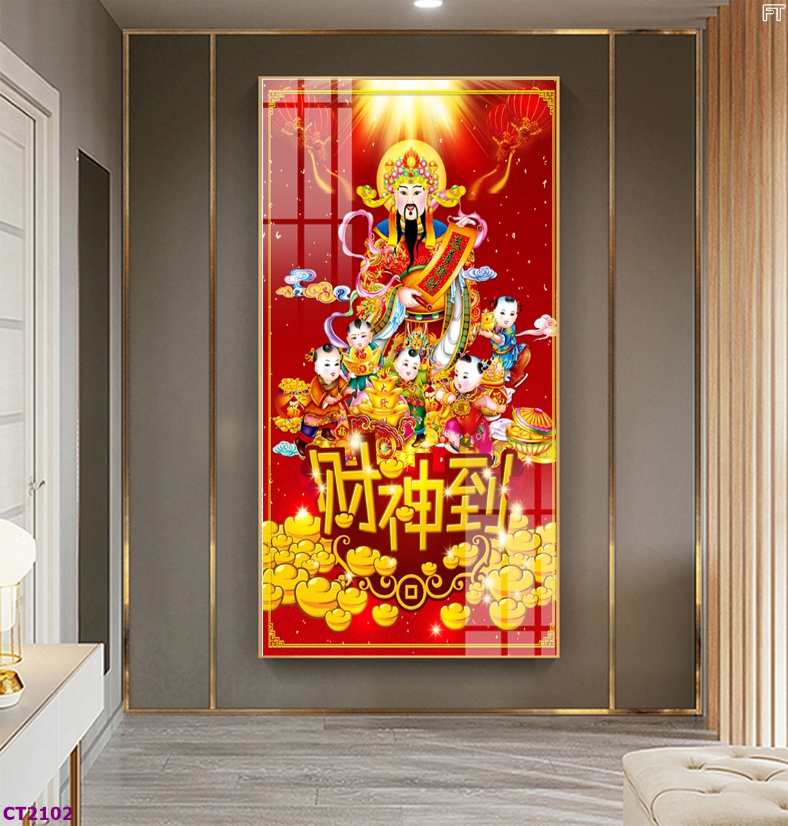 Tranh tráng gương thần tài