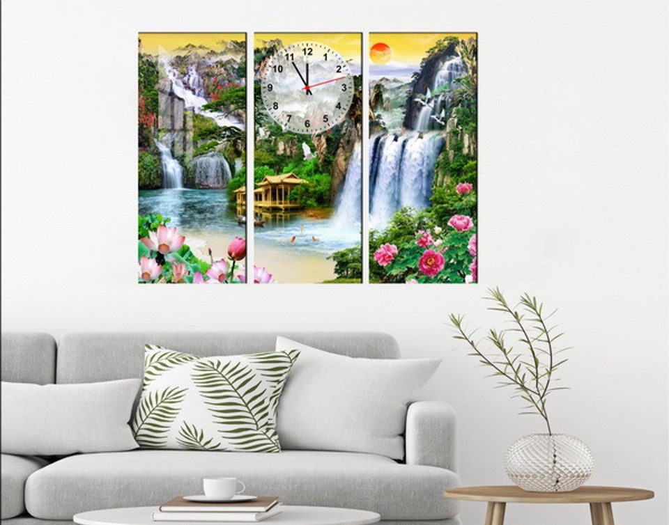 Tranh tết đồng hồ Hà Nội theo chủ đề phong thủy
