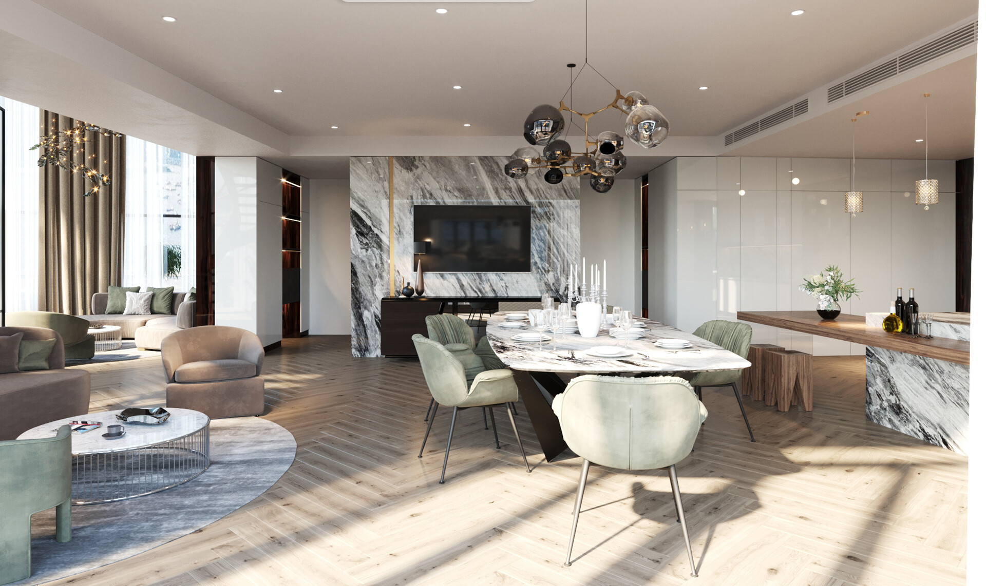 Giải Pháp Thiết Kế Nội Thất Căn Hộ Chung Cư 95m2 Đà Nẵng 5 Thiết kế nội thất căn hộ chung cư 95m2 Đà Nẵng