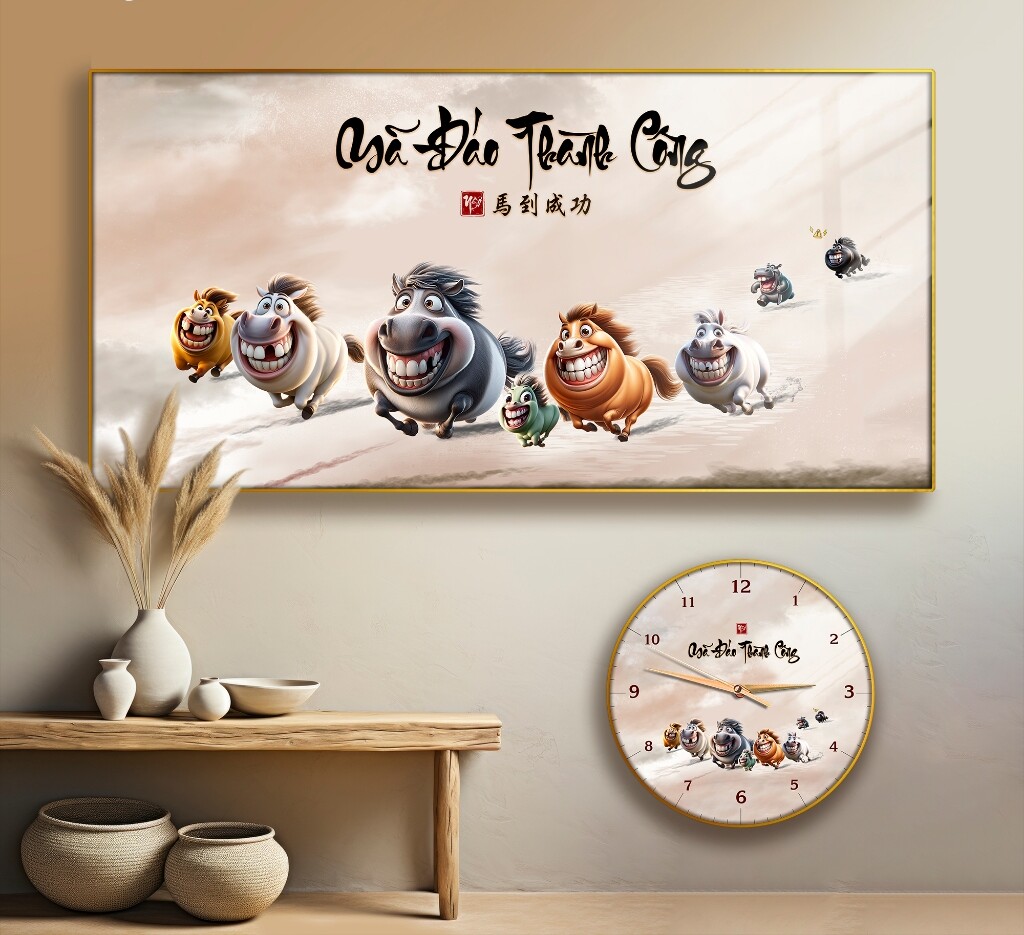 Tranh Tết Ngựa Tráng Gương 2026 Đà Nẵng – Xu Hướng Trang Trí Được Ưa Chuộng 6 Tranh Tết ngựa tráng gương 2026 Đà Nẵng