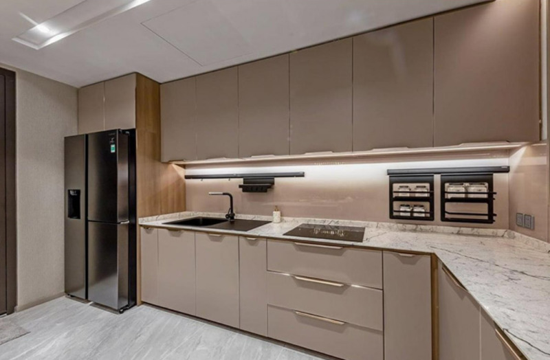 tủ bếp bằng nhôm