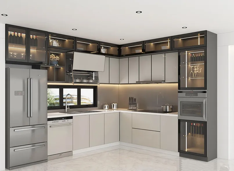 tủ bếp bằng nhôm