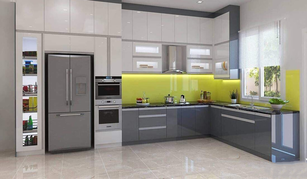 tủ bếp bằng nhôm